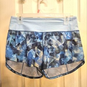 Lululemon Speed Up Short Fit City Shadow Blue Glow Size 6 tall